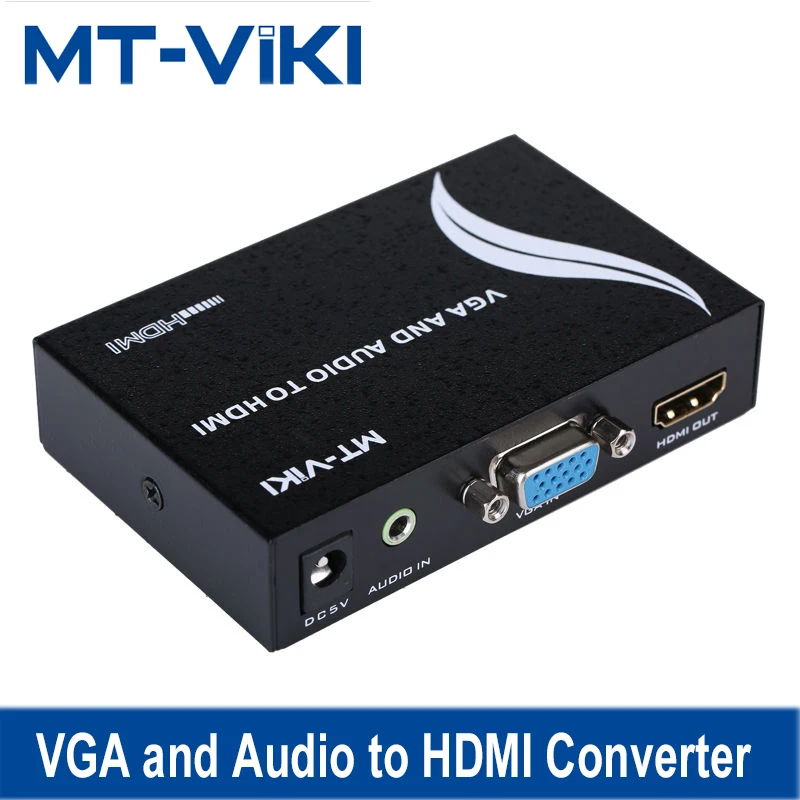 MT VIKI VGA To HDMI Converter And Audio VGA HDMI Adapter with Power