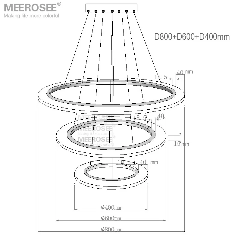 5057W Modern Chandelier Acrylic LED light fixture decorative indoor lighting office dinning room pendant light lamp Lustre (16)