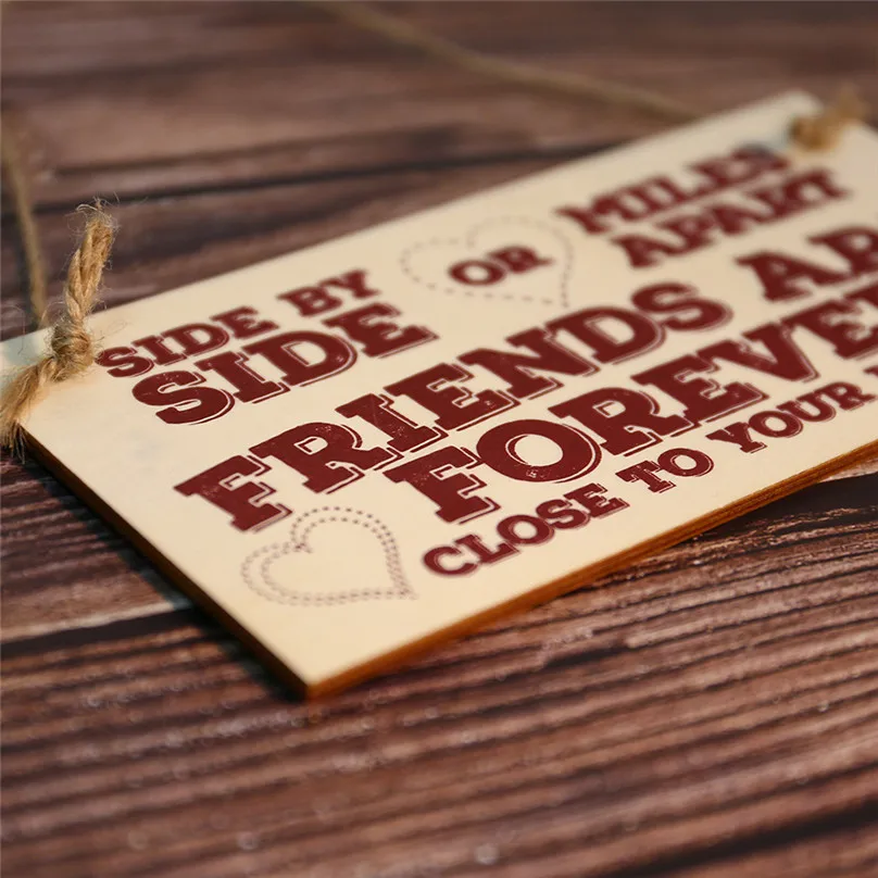 Sign Board Best Friend Friendship Gift Chic Spending Heart Thank You Decoration home Decor 2019 new hot sale #25j10 (14)
