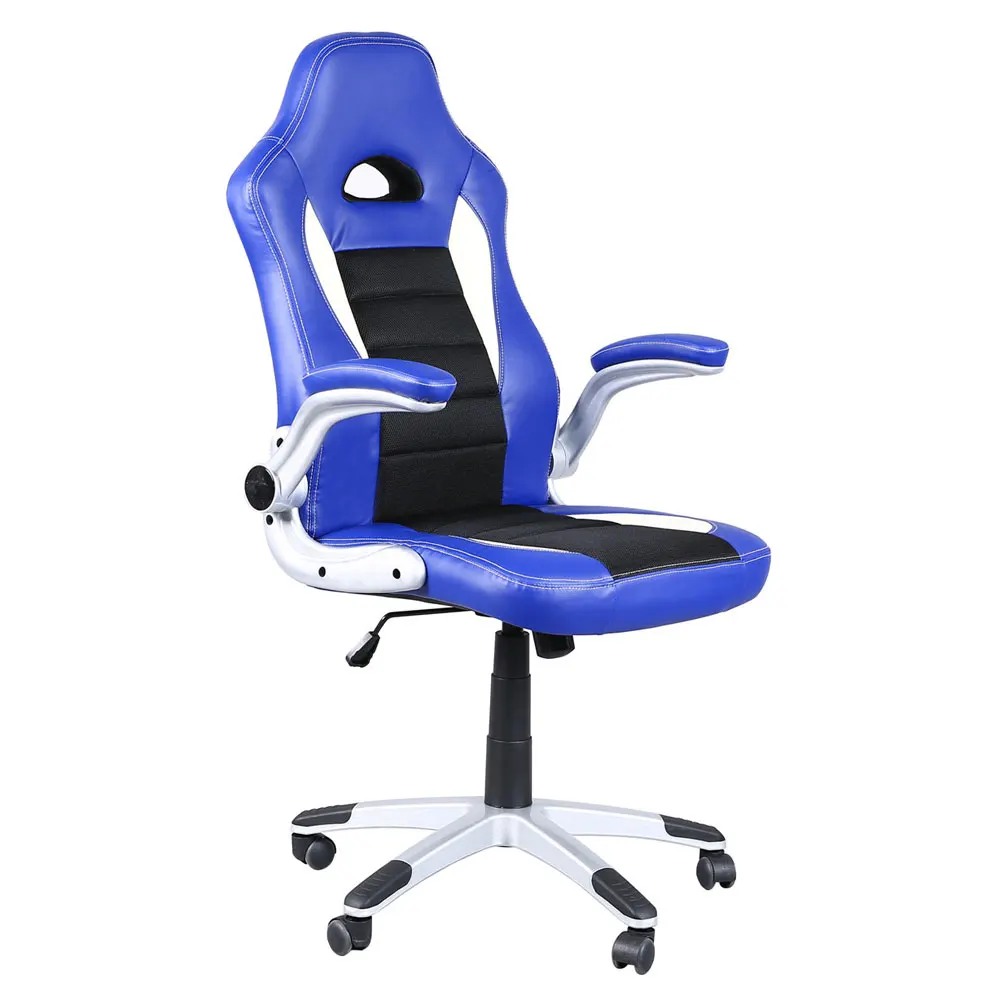 

High Back Swivel Racing Gaming Chair Blue & Black Dropshipping