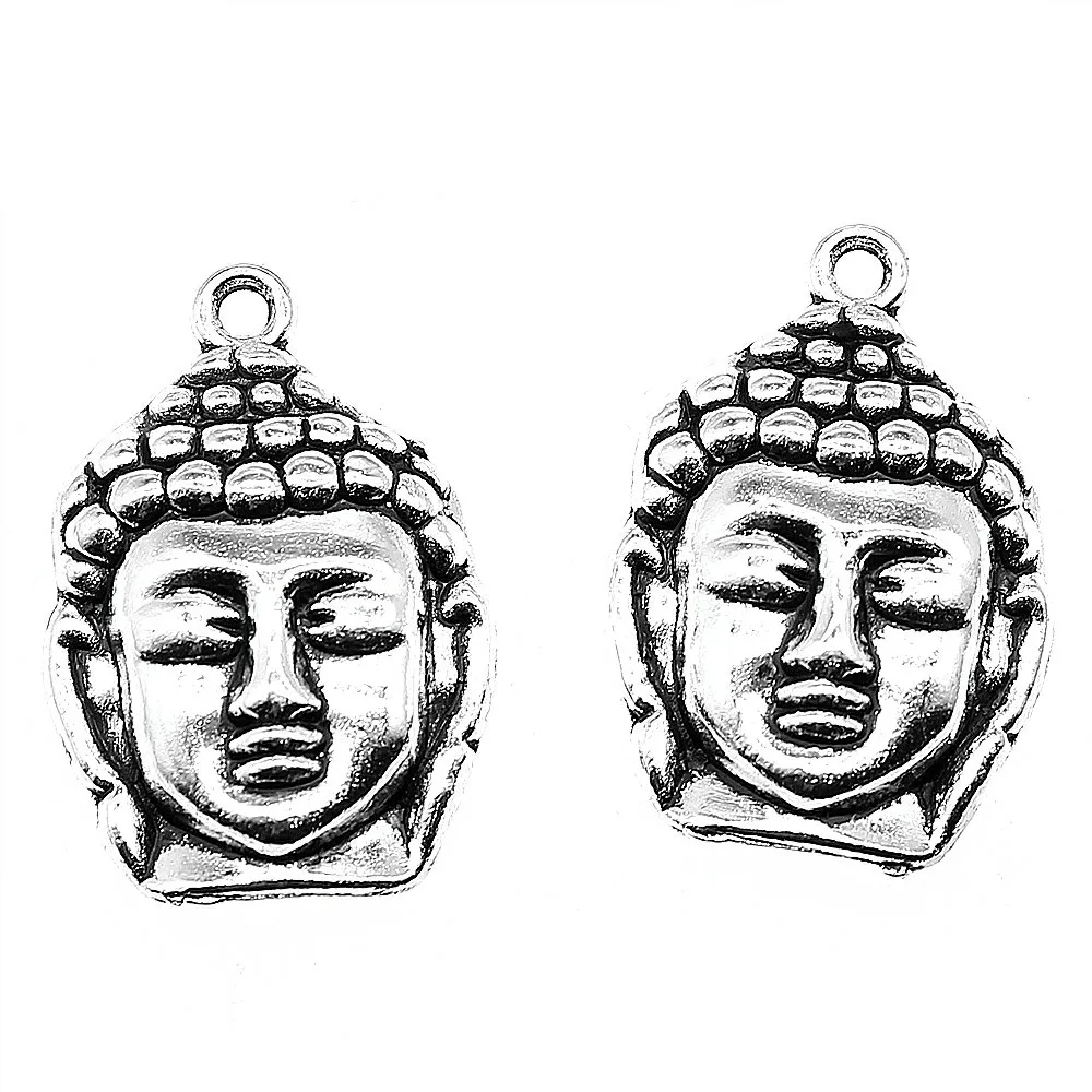 4pcs Buddha Head Charms Buddhist Charms For Jewelry Making 2 Colors