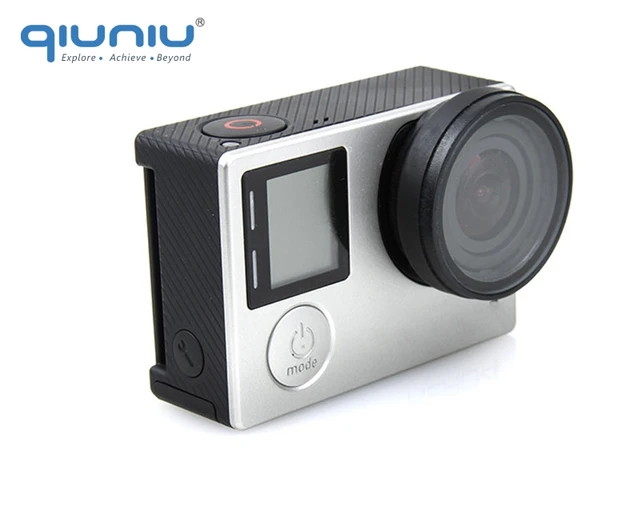 QIUNIU For GoPro Accessories UV Filter Lens Protector Optical Glass UV Lens Protective Cover for GoPro Hero 4 3+ 3 Camera