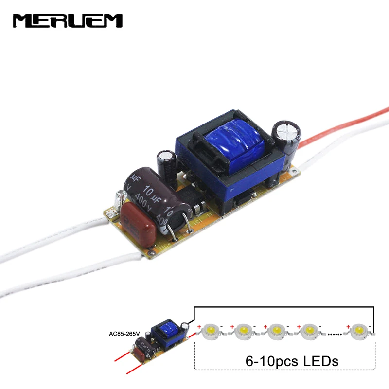 

Free shipping 5pcs/lot 6-10x3w LED Driver Input AC85-265V Power Supply 550mA Lighting Transformers 18w 21w 24w 27w 30w LED Lamp