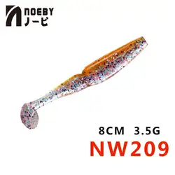 1 шт./лот NOEBY S3109 рыболовные приманки Сплит весло Т-хвост Мягкая приманка 80 мм/3,5 г мягкие приманки Iscas искусственная приманка PESCA рыболовные