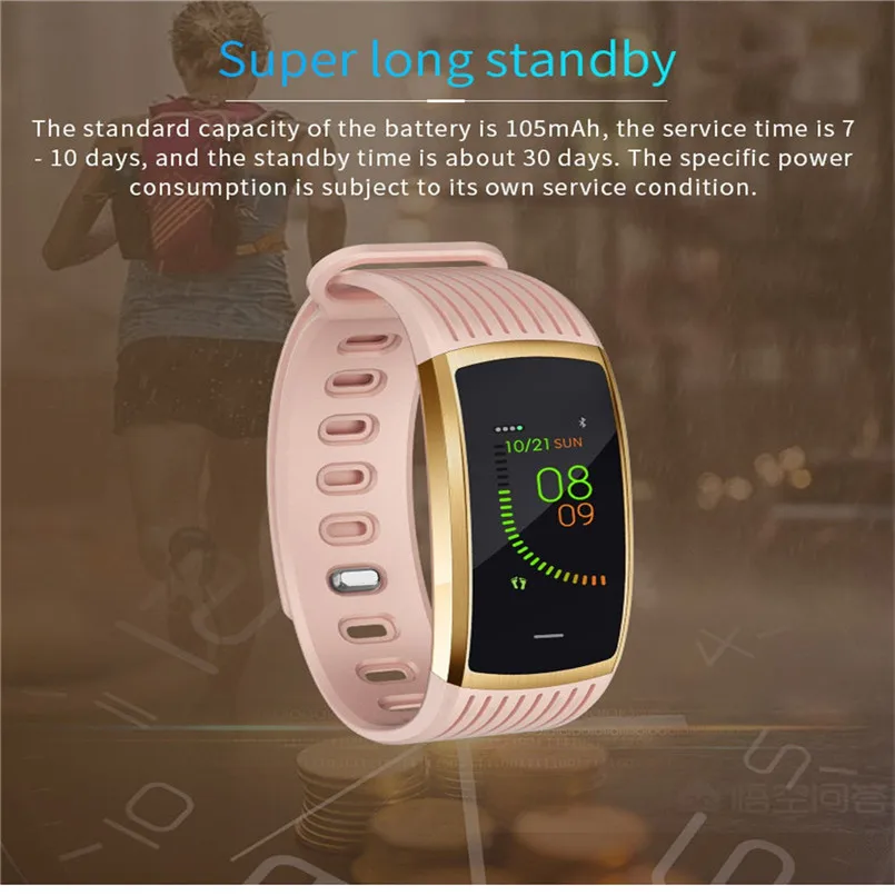 A18 Bluetooth Heart Rate Blood pressure Monitor Sport Smart Watch Pedometer for Android IOS 0.96Inch TFT Colorful Screen 40MR2704
