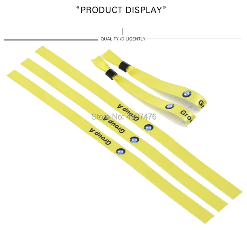 Оптовый заказ персонализированные печать логотипа шелковая ткань события браслеты безопасный Стильный вход группа для vip-мероприятий дегустации Вечерние