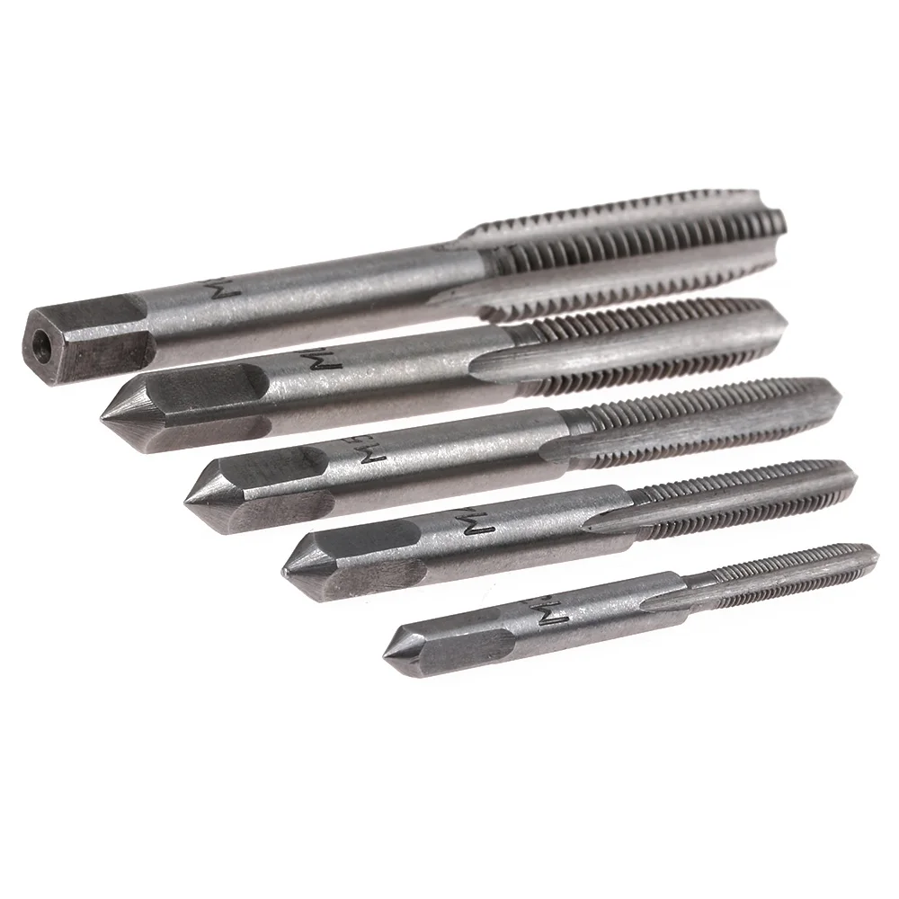 

1Set(5Pcs) Hot Practical M3 M4 M5 M6 M8 HSS Machine Hand Screw Thread Metric Plug Tap Drill Set Auto Repair