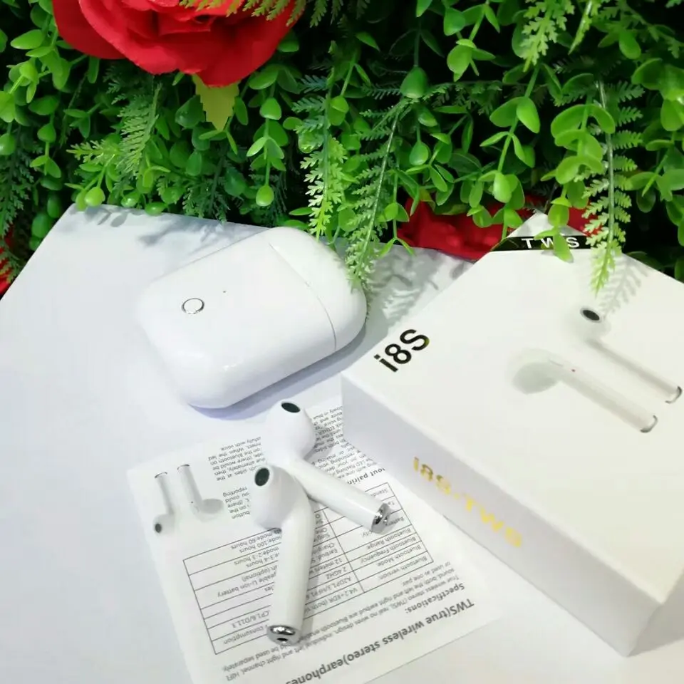

i8s TWS Wireless Bluetooth 4.2 Earphones Headset vs i7s for iphone XR XS Samsung s8 s9 universal