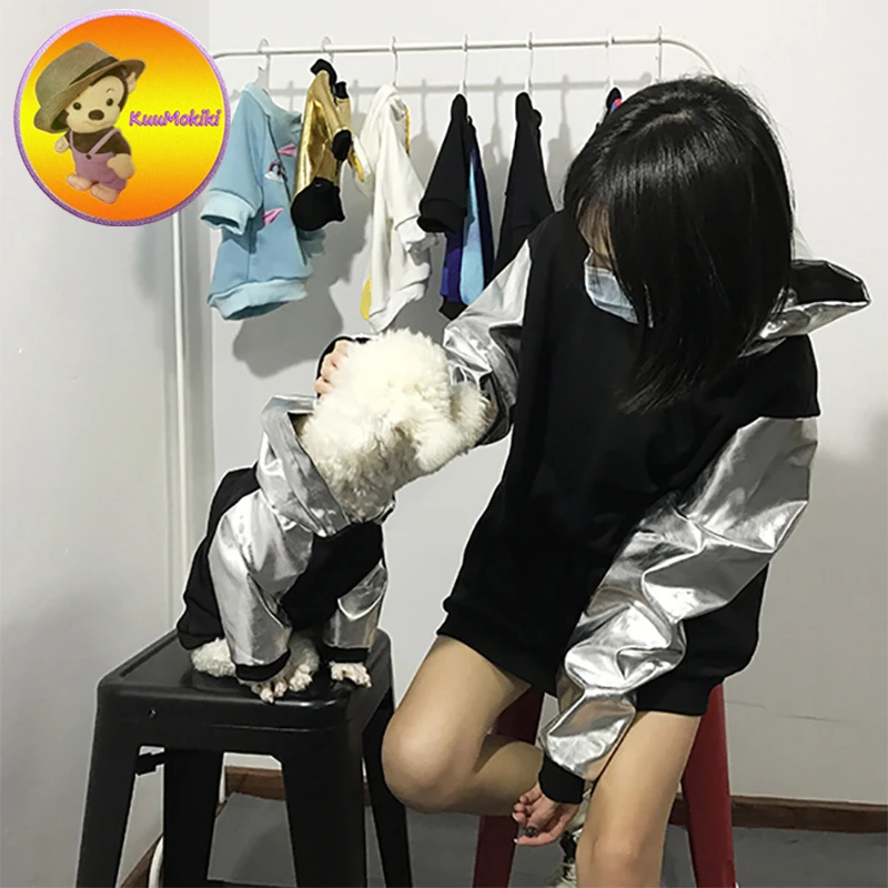 

New Arrivals Family French Bulldog clothing for pet T shirt cat striped hoodie hoodies dog coat Parent dog clothes Dog Apparel