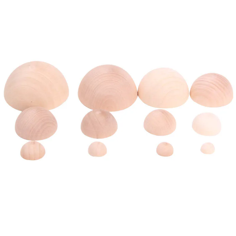 Для детей круглые полушары украшения 10 шт деревянные полусферические