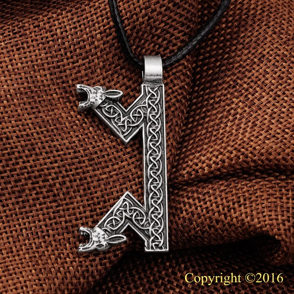 

LANGHONG 1pcs Elder Futhark Rune Pendant NECKLACE PERTHRO Rune Yggdrasil Viking Amulet Runic Nordic Talisman Pendant NECKLACE