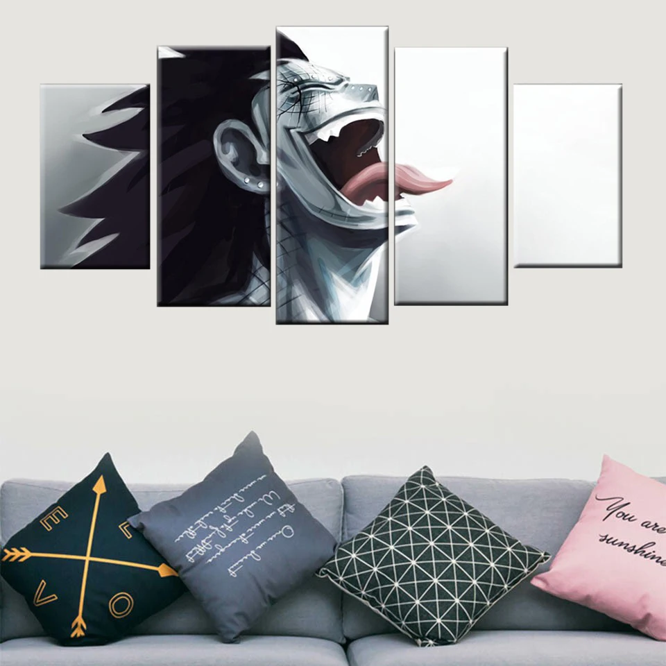 

5 panel fairy tale canvas anime poster mural home decoration wall painting children's room decoration Nordic poster