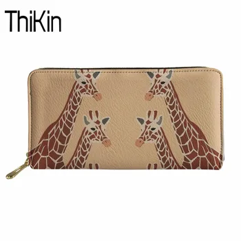 

Thikin Large Capacity Giraffe Women Wallets Ladies Fashion Cluth Party Purse for Credit Card Females Long Phone Money Wallet