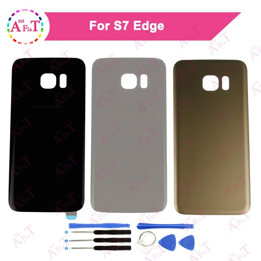 Замена заднего стекла для Samsung Galaxy S7 Edge G935 G930 Крышка батарейного отсека задняя
