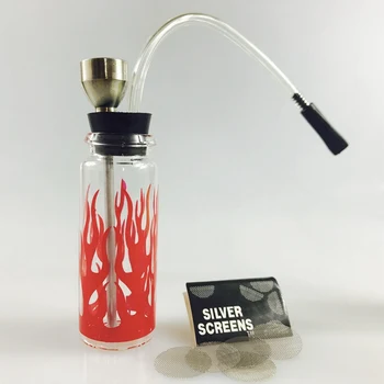 SWSMOK Glass Popular Bottle Water Pipe Portable Mini Hookah Shisha Tobacco Smoking Pipes For Metal Tube Filter 4