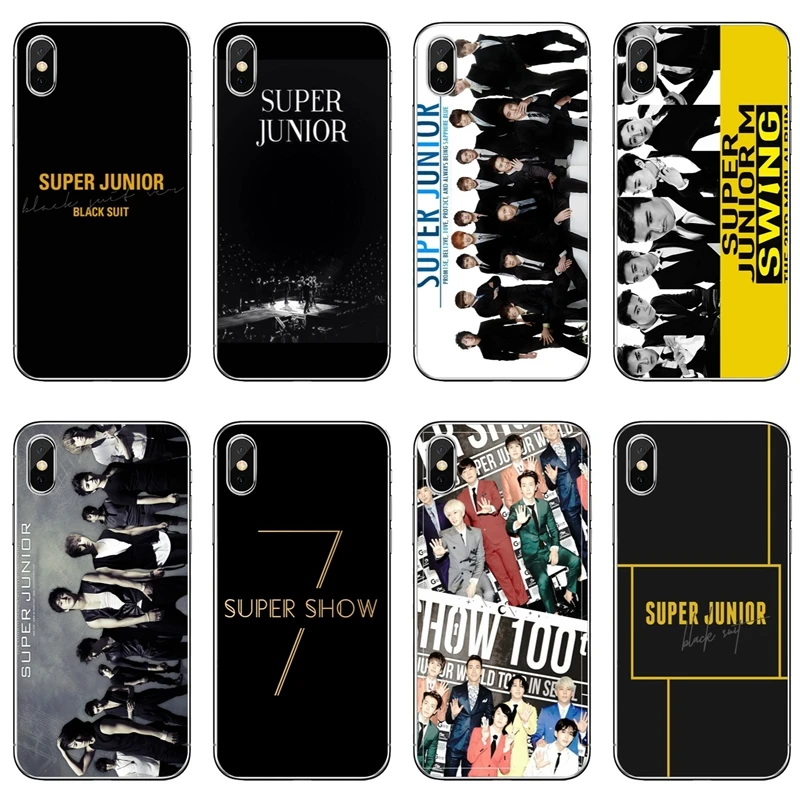 

Super Junior kpop For iPhone X XR XS Max 8 7 plus 6s 6 plus SE 5s 5c 5 4s 4 iPod Touch case Soft phone cover cases