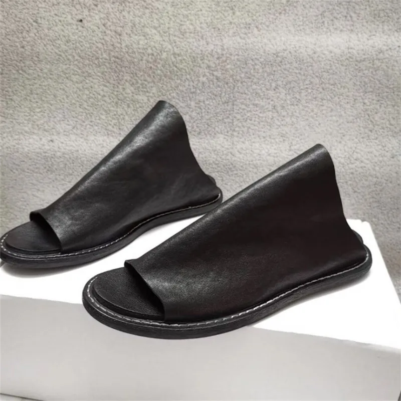 

New casual women's sandals summer leather classic single shoes comfortable soft fashion trend wild shallow mouth women's shoes