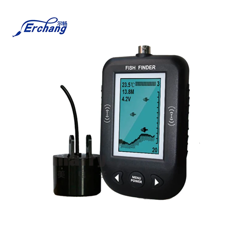 

Erchang Fish Finder 3" LED Portable Fish Finder Depth Sonar Sounder Alarm Fishing 100M Sonar Frequency Detection Depth Finder