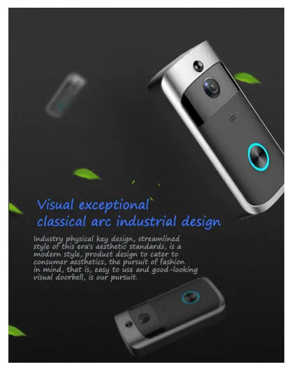 

720P Video Door Phone WiFi Smart Wireless Security DoorBell Smart Visual Intercom Recording Remote Home Monitoring Night Vision