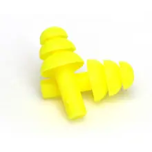 1 pair yellow Spiral Solid Convenient Silicone Ear Plugs Anti Noise Snoring Earplugs Comfortable For Study Sleeping