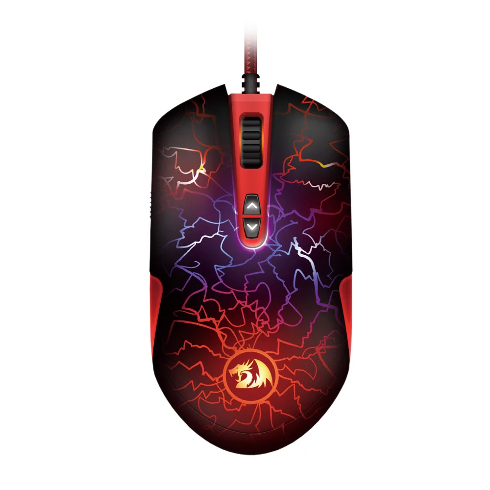 

Redragon M701 Lavawolf 6400 DPI Optical Gaming Mouse 7 Programmable Buttons LED Professional Gaming Mouse