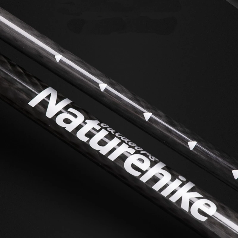 135g de Fibra de Carbono Naturehike Peso Leve Bloqueio Externo Trekking Pole 3 Seção Portátil Escalada Andando Prata Prêmio Vara Mod. 1260373 27 carbono bloqueio externo trekking pole 3 seção