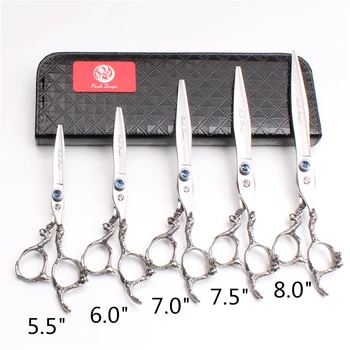 

Z9006 5.5" 6" 7" 7.5" 8" 440C Purple Dragon Cutting Shears Professional Hairdressing Scissors or Pet Hair Scissors Styling Tool