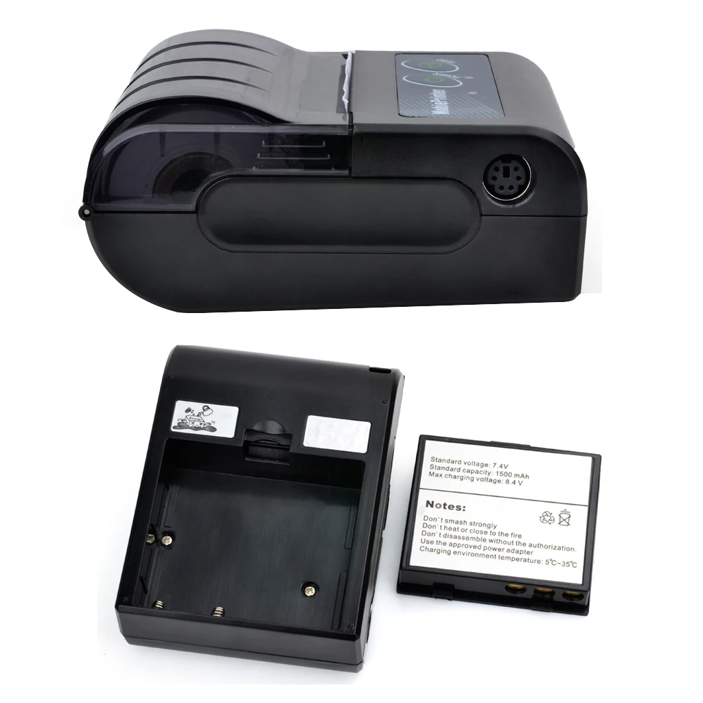 Цена Мини Bluetooth принтер тепловой принтер карманный портативный кассовый чек USB беспроводной Windows Android IOS Mini 58 мм 2019