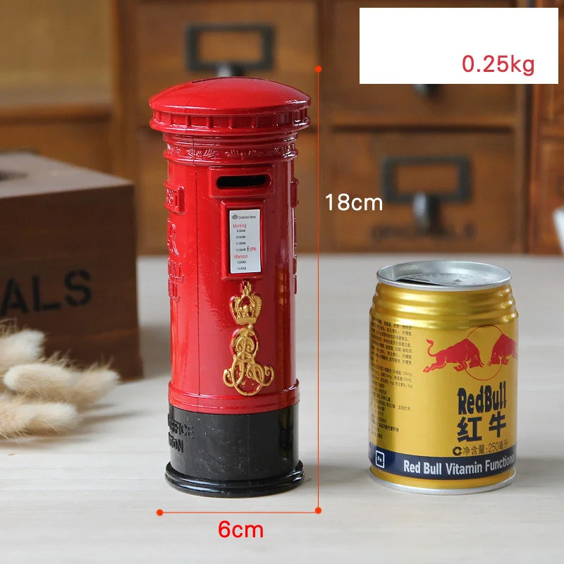 Ретро британская английская металлическая монета, запасная сменная копилка, Лондонская улица, красная телефонная будка, сувенирная модель, коробка для домашнего декора - Цвет: Design 1