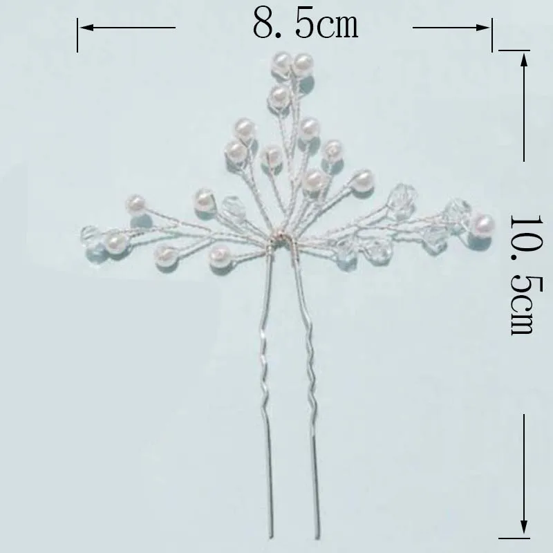 Модные свадебные аксессуары для волос, ручная работа, кристальная палочка для волос, украшения для волос, свадебные аксессуары, жемчужные заколки для волос, женский головной Убор