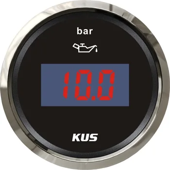

New KUS 2" Marine Auto LCD Digital Oil Pressure Gauge SensorMeter 0-10 BAR 0-145PSI Boat Car Truck RV
