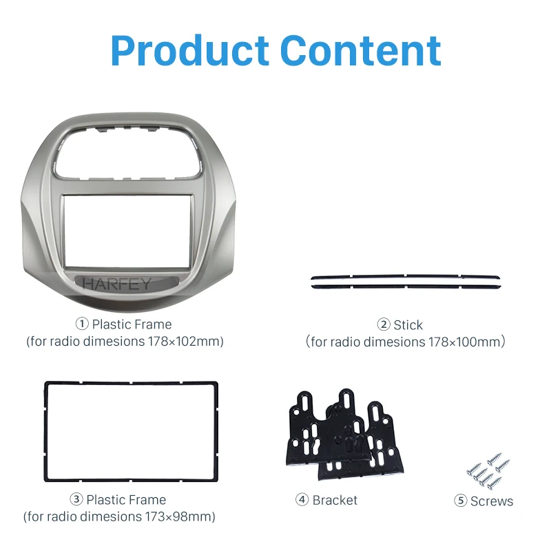 Harfey автомобиля 2Din стерео фасции рамка приборной панели Установка отделка комплект для Daewoo Matiz Chevrolet Spark+ Baic Beat установка панели
