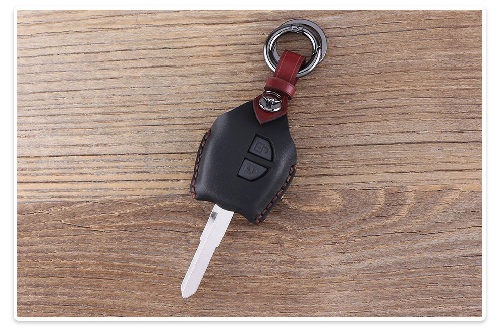 KEYYOU кожаный 2 чехол для ключей с кнопками для SUZUKI SX4 Swift Grand Vitara Liana Key Cover аксессуары