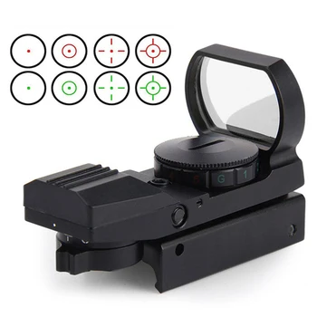 

Hunting Accessories Tactical Reflex Holographic 4 Reticle Red Green Adjustable Dot Sight Rail Mount Military Gear