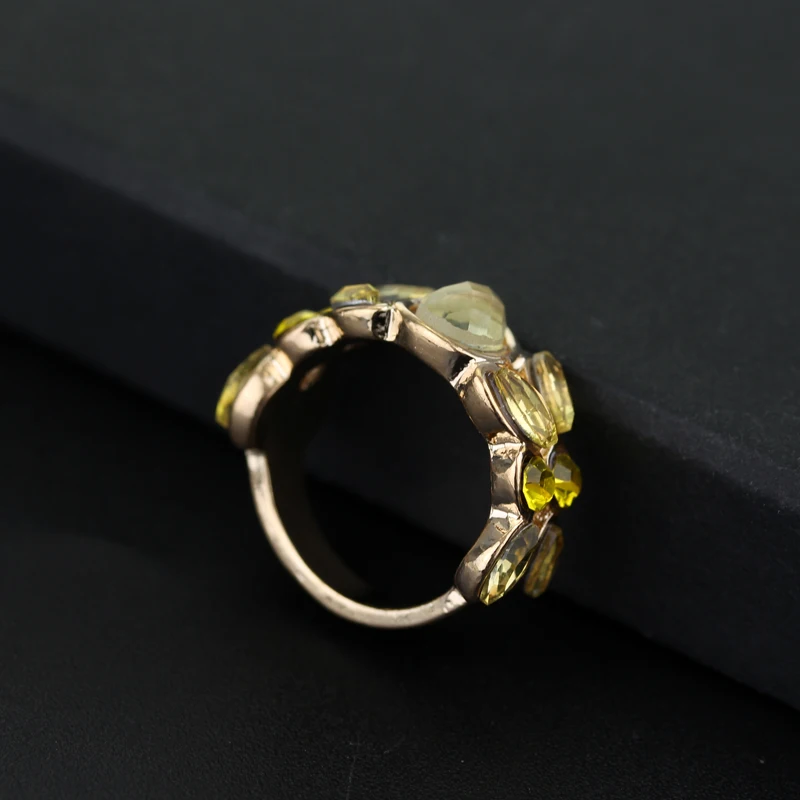MQCHUN Movie Jewelry кольца на палец в стиле ретро женское кольцо хрустальные стразы Hufflepuff школьные вечерние свадебные подарки для девушек