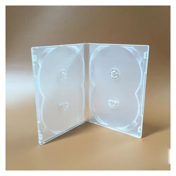 

2PCS 4DVD Transparent Soft Plastic Case 190X135X14mm Hold Insert / 4 Disc