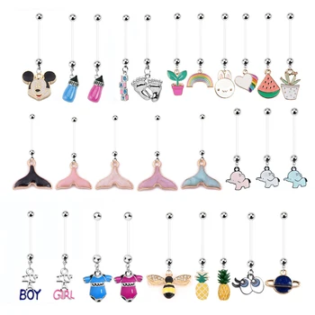 

1PC Bohmeian Belly Button Rings Fashion Women Pregnancy Navel Piercing Earring Cute Baby Body Jewelry Piercing Navel Nombril