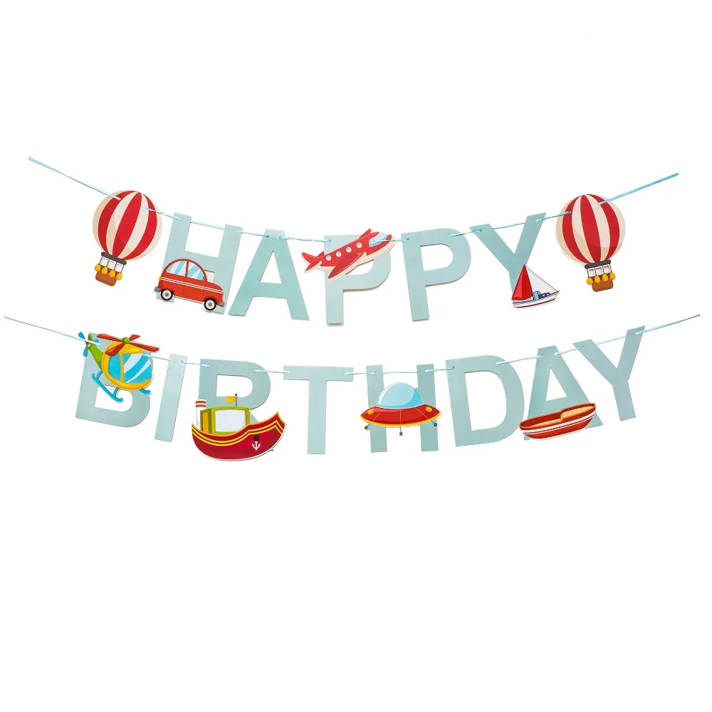 Транспортное средство счастливый плакат &quotс днем рождения&quot Автомобили