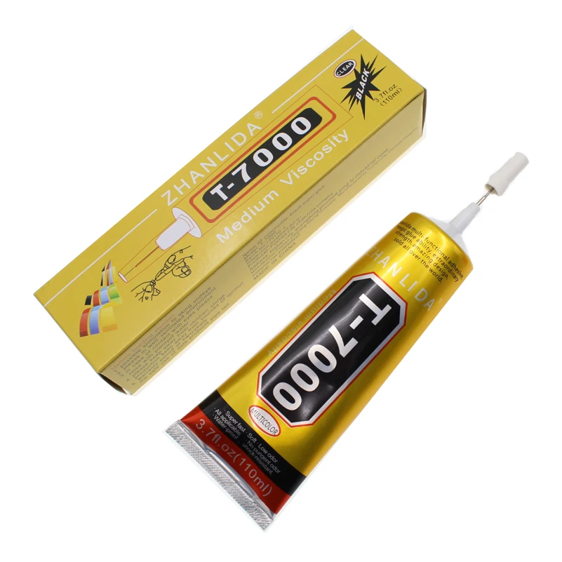 

3Pcs Black 110ml T7000 Glue Liquid Touch Screen LCD Plastics Adhesive T-7000 Fabric Textile Super Strong Bond b7000 t6000 t8000