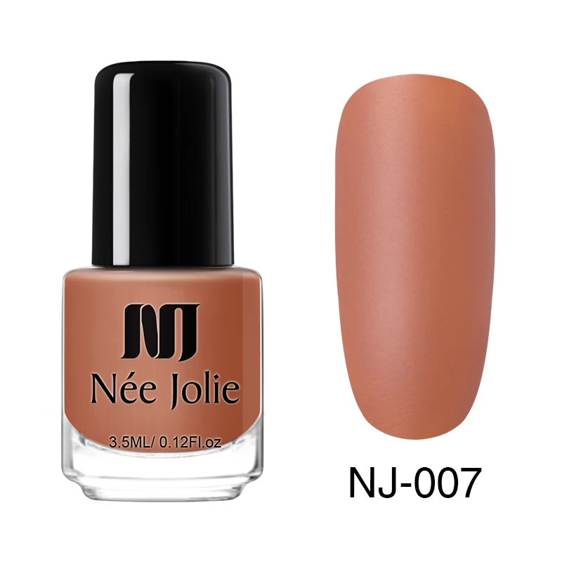 Матовый лак для ногтей NEE JOLIE 65 цветов 8/7. 5/3. 5 мл стойкий лак для ногтей Быстросохнущий лак для ногтей с голографическим эффектом - Цвет: 3.5ml Matte NJ-07