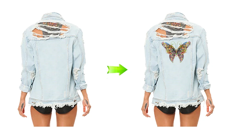 Butterfly Decor Iron-On Patches Clothing Deco Washable Diy Accessory Badges New Design Heat Transfer Clothes Patches 3