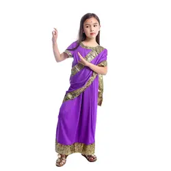Индийское платье для девочек; детское рождественское болливудское нарядное платье принцессы; костюм