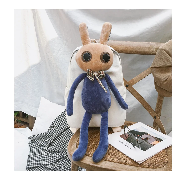 Menghuo Rabbit Canvas Backpack for Women Cute Funny Backpacks for Teenager Girls Lolita Bag Kawaii Backpack Mochilas femininas_34_10