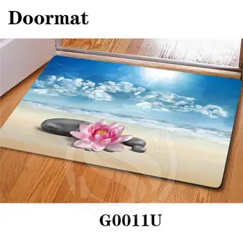 

Free Shipping beautiful stone Zen stone Custom Doormat Home Decor Bedroom Carpet Classic Durable Floor Mat SQ0630-RT11