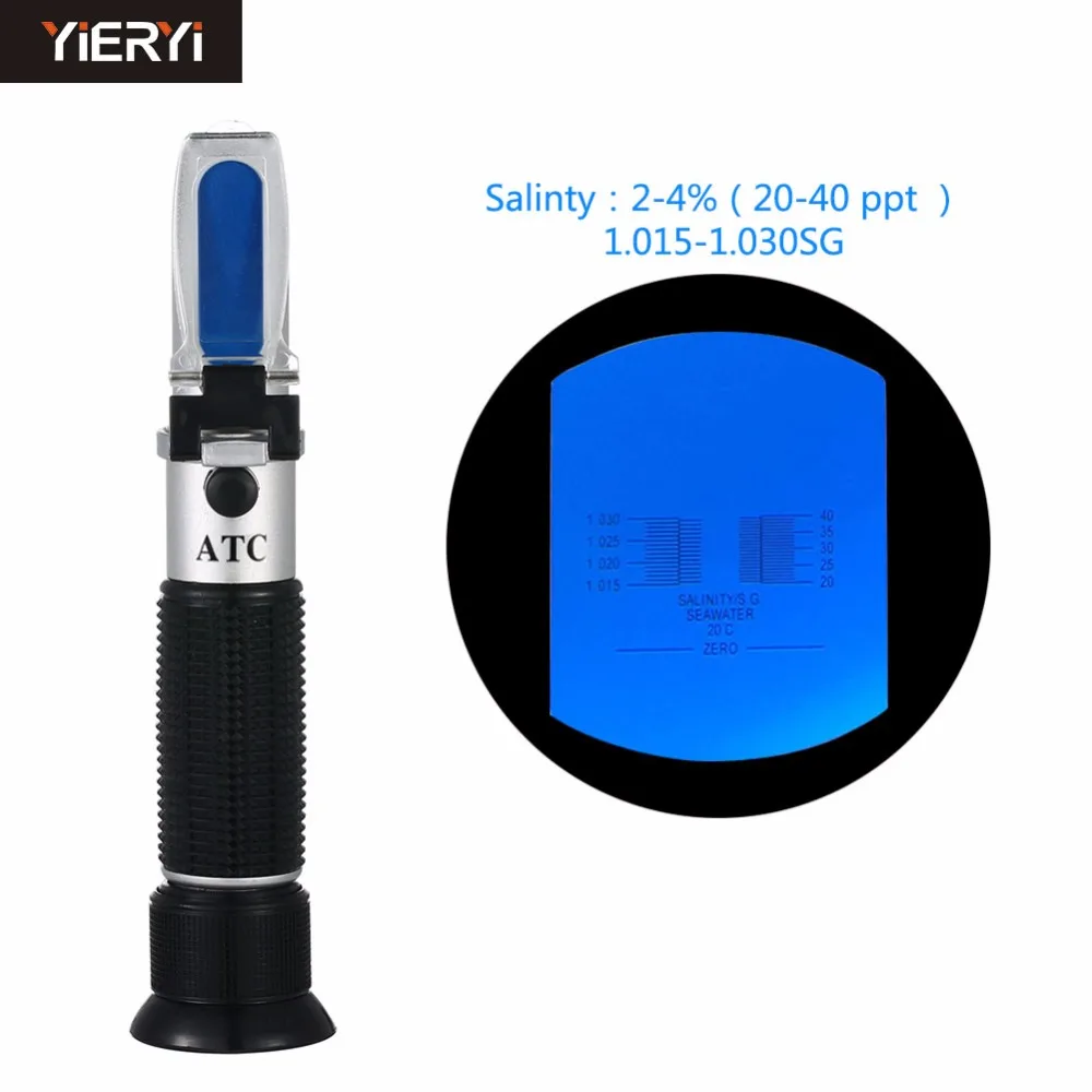 

yieryi Hand Held Salinity 2-4% 20-40ppt (1.015-1.030sg) Refractometer Aquarium Refractometers