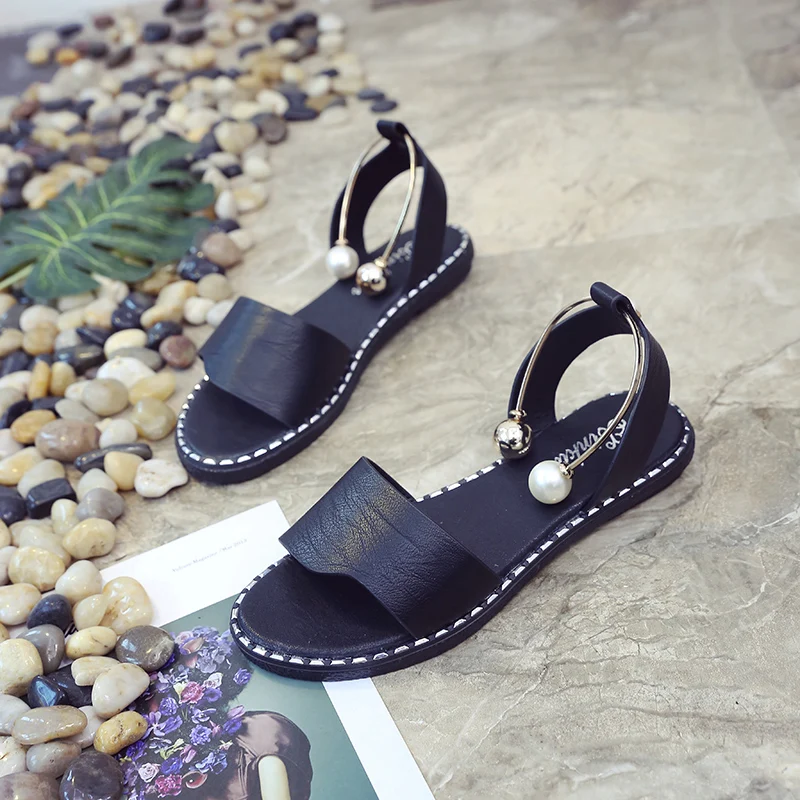 Women Sandals 2019 Summer Gladiator Sandals Soft Leather Sandal Shoes Women Ladies Flip Flop Flats Heel Sandalia Plataforma998