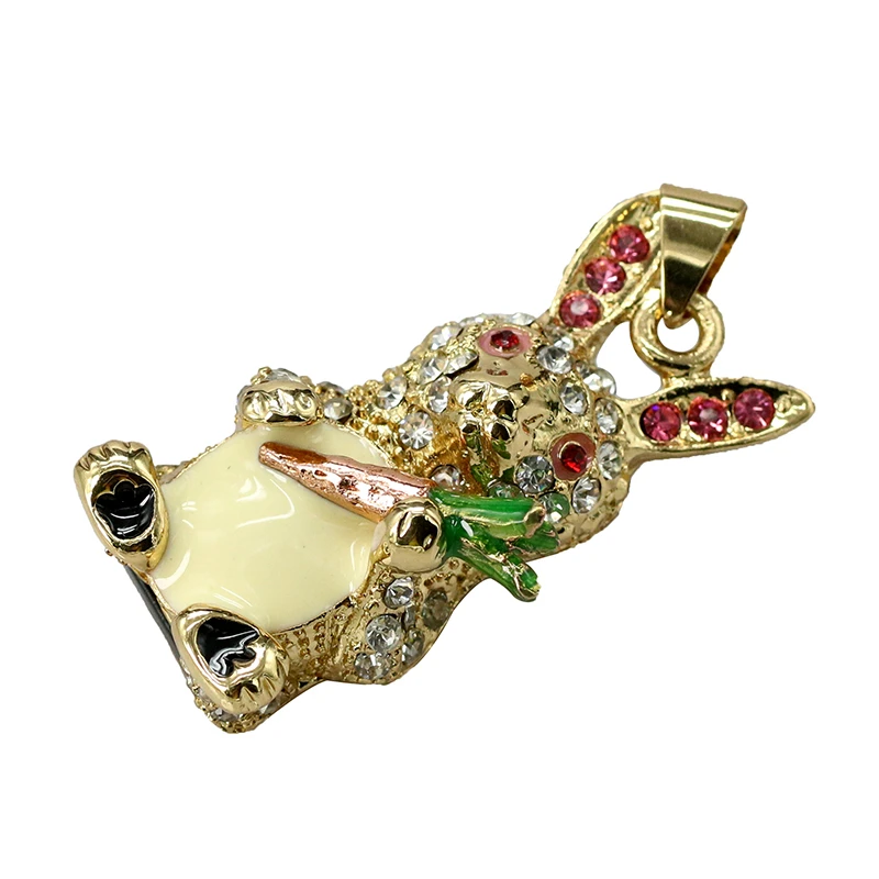 Crystal Necklace USB Flash Drive Rabbit Pen Drive Pendant Memory Stick 4GB 8GB 16GB 32GB 64GB Pendrive Cartoon Character U Disk
