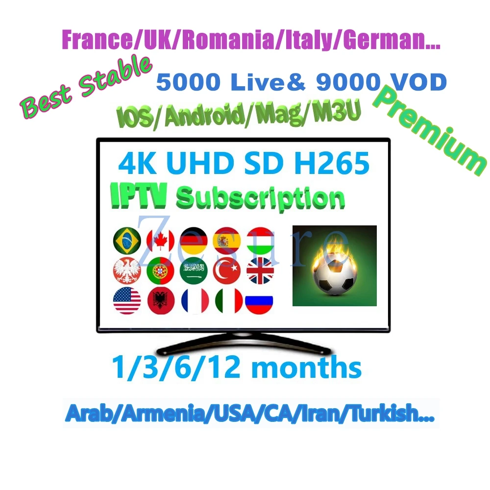 Французский, Бельгия, Италия, арабский, голландский, IPTV, Европейский, немецкий, испанский, Android M3U Enigam 2 6000 Live