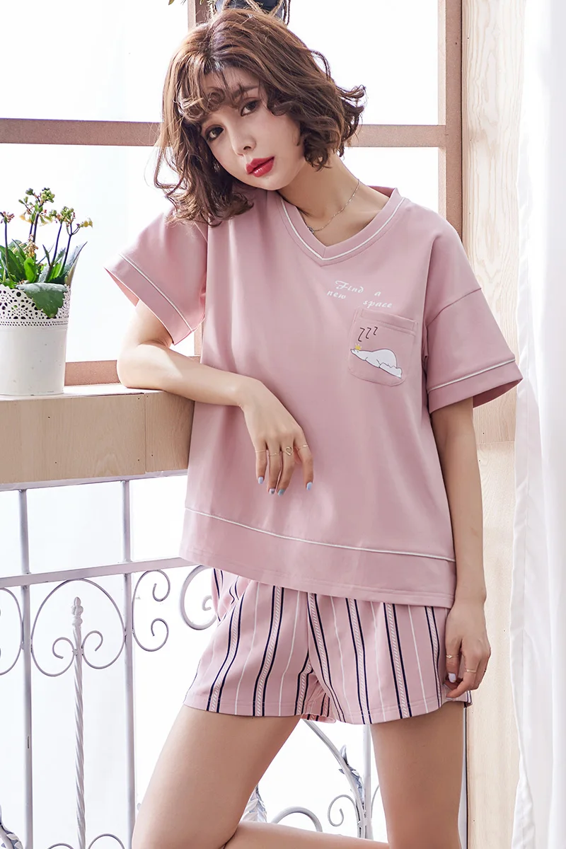M L XL XXL XXXL 4XL принт топ и шорты новый короткий рукав Милая женская одежда комплект