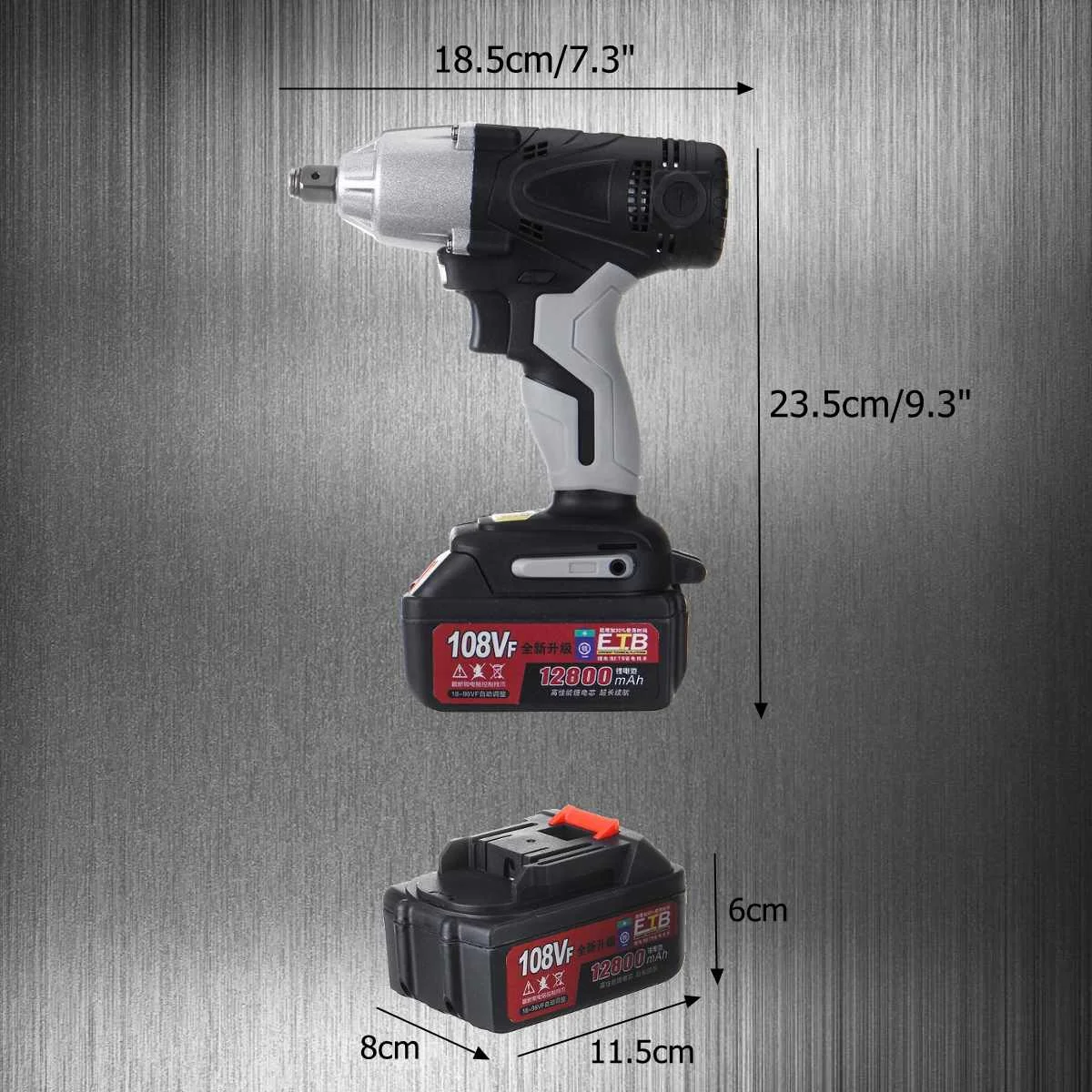 DOERSUPP гайковерт Аккумуляторный торцевой ключ 320N/m 12800mA литий-ионный аккумулятор с 1 перезаряжаемой одной батареей